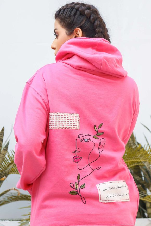 Face of Life <br/><span> Fuchsia Pink Pullover Hoodie