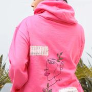 Face of Life <br/><span> Fuchsia Pink Pullover Hoodie