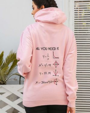 Love Math Equation <br/><span> Baby Pink Pullover Hoodie