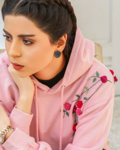 Pink Blossom <br/><span> Baby Pink Pullover hoodie