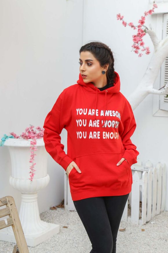 You are Awesome <br/><span> Red Pullover Hoodie