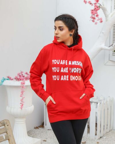 You are Awesome <br/><span> Red Pullover Hoodie