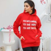 You are Awesome <br/><span> Red Pullover Hoodie