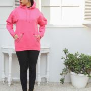 Flower Power <br/><span> Fuchsia Pink Pullover Hoodie