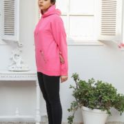 Flower Power <br/><span> Fuchsia Pink Pullover Hoodie