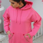 Flower Power <br/><span> Fuchsia Pink Pullover Hoodie