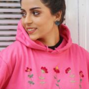 Red Trillium <br/><span> Fuchsia Pink Pullover Hoodie