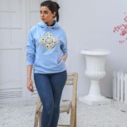 Crochet Craze <br/><span> Sky Blue Pullover Hoodie