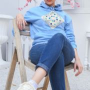 Crochet Craze <br/><span> Sky Blue Pullover Hoodie