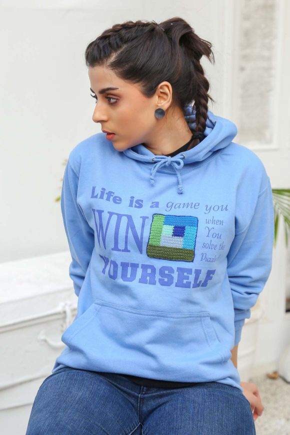 Puzzle Of Life <br/><span> Sky Blue Pullover Hoodie