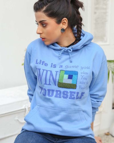 Puzzle Of Life <br/><span> Sky Blue Pullover Hoodie