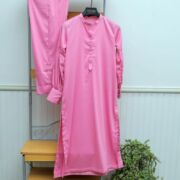 solid light pink colored co-ord set stylish shirt